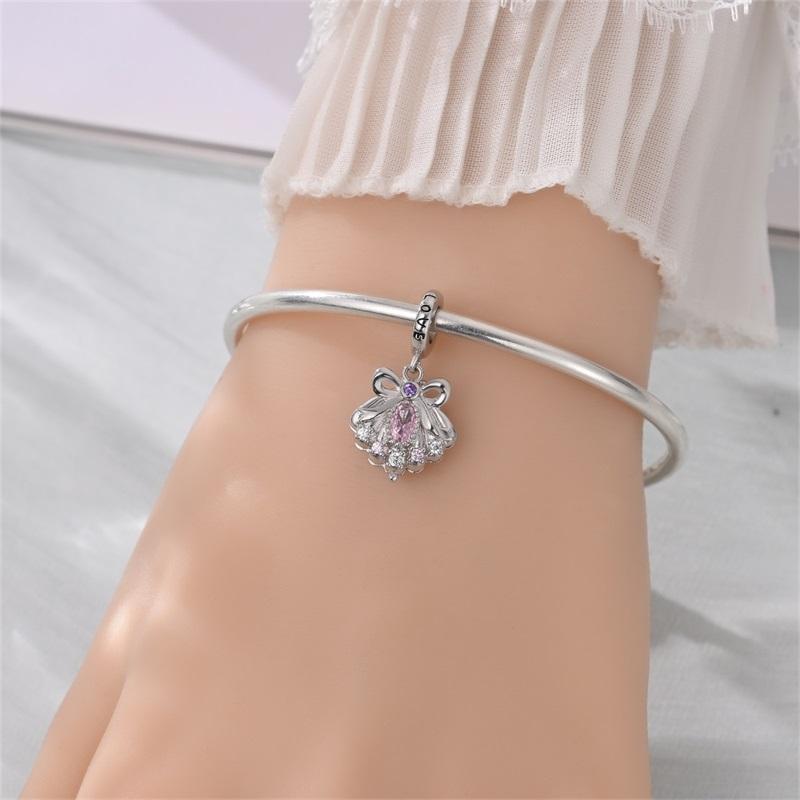 Kupfer Dose Öffnen Romantische Muschel Anhänger Perlen Charms Passend Für Die DIY Armband Schmuck Der Marke Für Frauen Freundin Geschenke