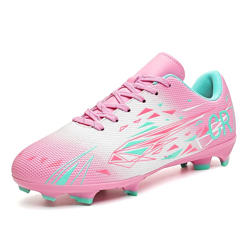 New Arrivals Pink Soccer Shoes Men Women Futsal Sneakers Professional FG/TF Men's Football Shoes Outdoor Non-slip Training Shoes