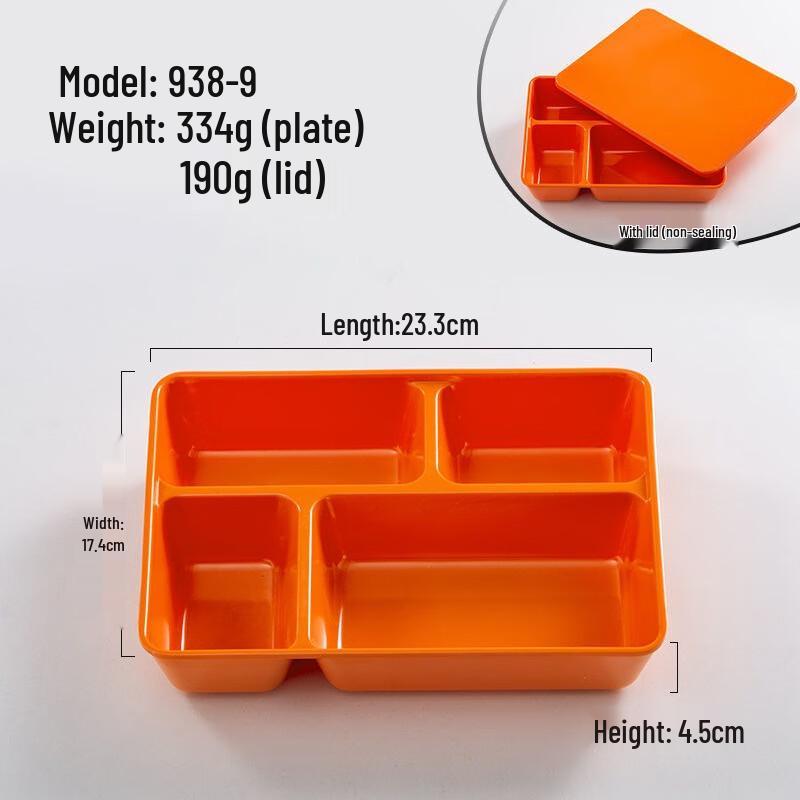 JINMEILI Melamine Rectangular Divided Dinner Plate Set