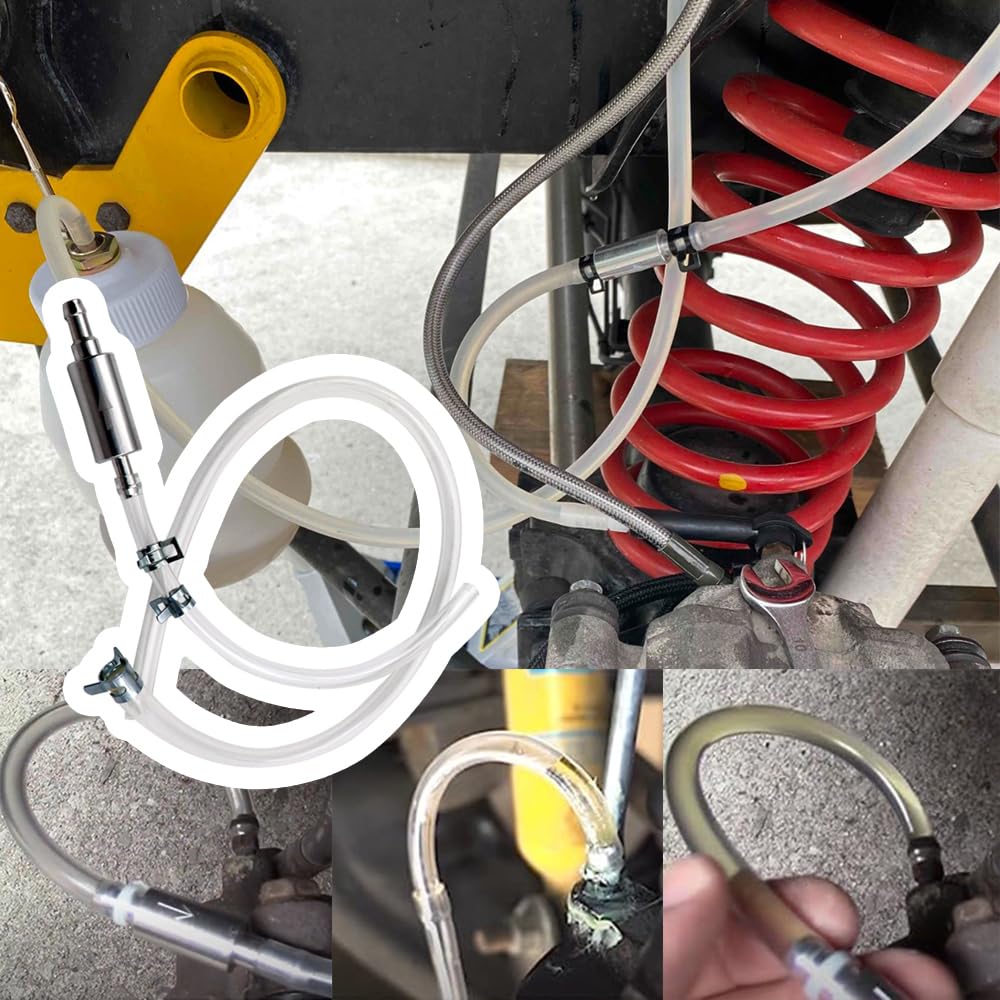 Renjzle Brake Change, Hydraulic Brake Bleeder Tool, One-Way Valve, Automotive Refueling Tube, Brake