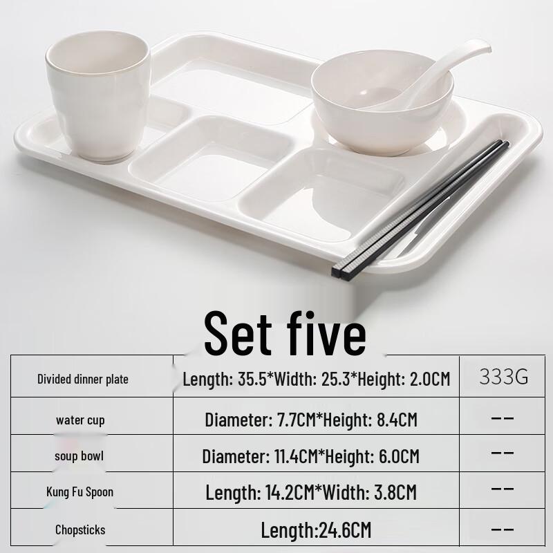 Melamine 6-Compartment Dining Set