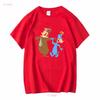 Tričko Yogi Bear a Huckleberry Hound Unisex Čierne Veľkosť S 5XL YI484 vintage Prané Priedušné dizajnové oblečenie streetwear