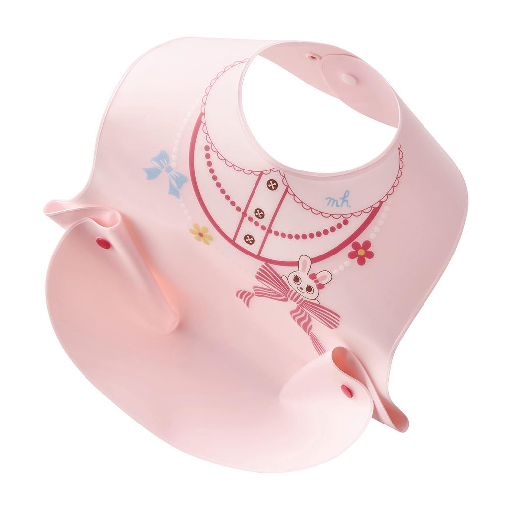 Lunch Meal Meal Made In Baby Shower Pink [Miki House] Bib, Bib, Apron, Bear, Rabbit, Japan, Boys, Girls, Babies, Kids, Gift, 10-7918-576,