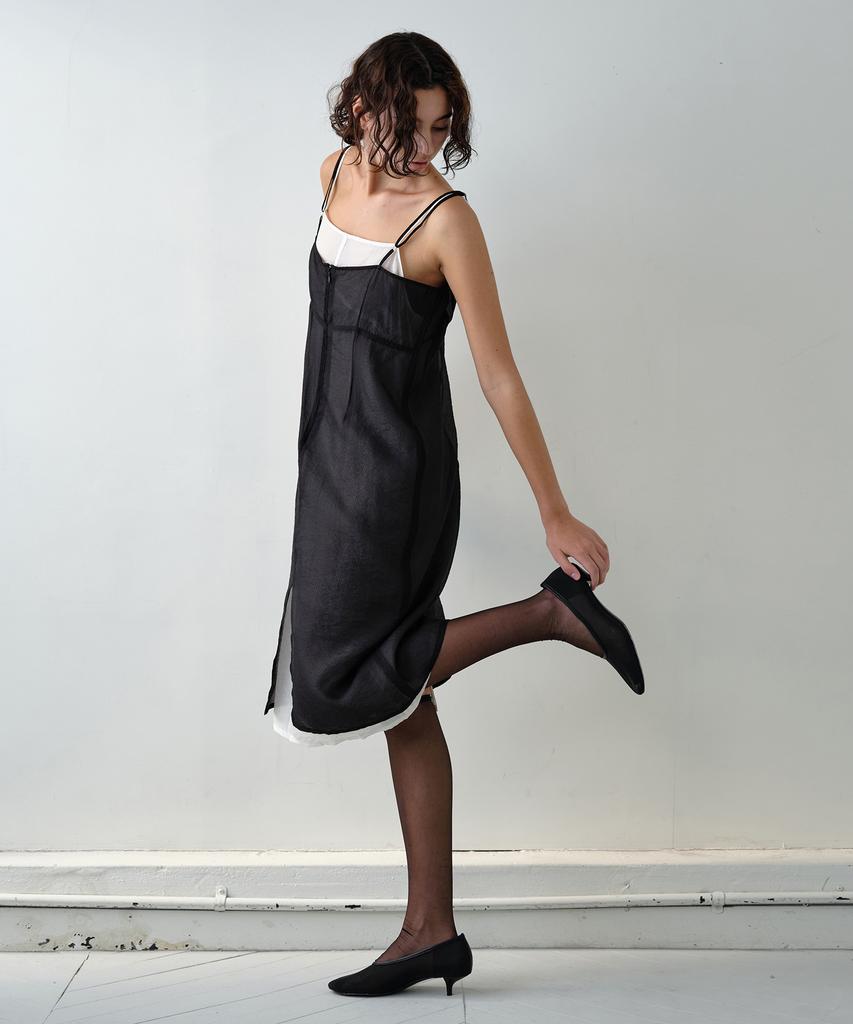 Simeteuligpeosenteu Layered Slip Dress / Black
