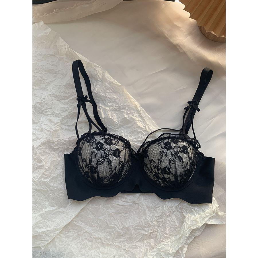 Girls Bras Push Up Underwear Wireless Lingerie Simple White Bras Lace Side Brassiere Sexy Women Bras Fashion Lady Bras Female Underwear