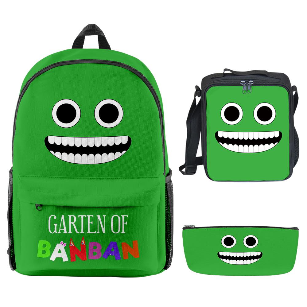 Klassische Neue Garten of Banban 3D-Druck 3 Stück/Set Schülertaschen Rucksack für Laptop Tagesrucksack Umhängetasche Brottasche Federmäppchen