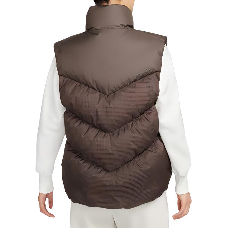 Nike Sportswear Storm-FIT Loose Windproof Water-Repellent Solid Color Down Vest Women Vests Mineral-Grey HF7897-004