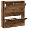 Shoe Cabinet with Shelf Rustic Wood Look 80 x 21 x 87.5 cm Engineered Wood