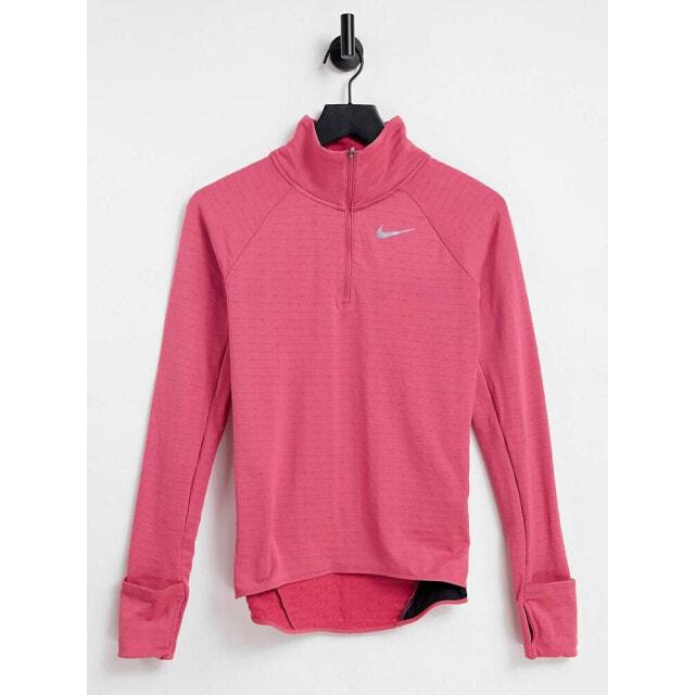 

Nike Running Element Therma-FIT half zip top in pink