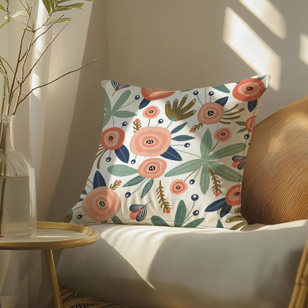 Springandsummerfloral Pillow Case Pillowcase, Double-Sided Printed, Sofa Cushion, Bedroom Headboard
