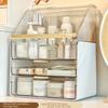 Large Capacity Makeup Organizer with 3 Drawers, Acrylic Cosmetic Storage Box for Vanity Table, Clear Skincare & Perfume Display
