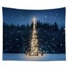 Nordic Christmas Tapestry Watercolor Christmas Tree Print Bedside Hanging Cloth Bedroom Background Cloth