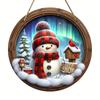 Christmas Snowman Santa Claus Acrylic Christmas Decoration Hanging Ornament Sun Catcher Pendant