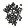 6mm Black Imitation Obsidian & Agate Glass Beads, Large Hole, Round Loose Beads for DIY Jewelry
