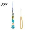 Crochet Hook Resin Floral Hook, Dried Flower Clear Handle Hand Sore Prevention Tool Metal Head with Beaded Wristlet for Arthritis Beginners