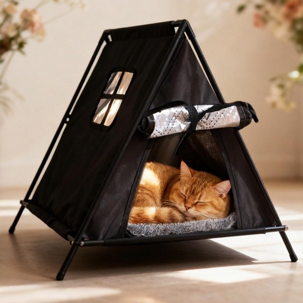 Minimalist Portable Outdoor Pet Tent Oxford Warm Insulated Dog House Foldable Removable Dog Cave Hut Room Decor