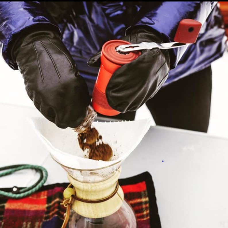 Cafflano Grinder, Portable Coffee Mill, Outdoor, Extra Fine Grind for Espresso, Made In Italy, Metal Conical Blade, Compact, High Performance, Coffee