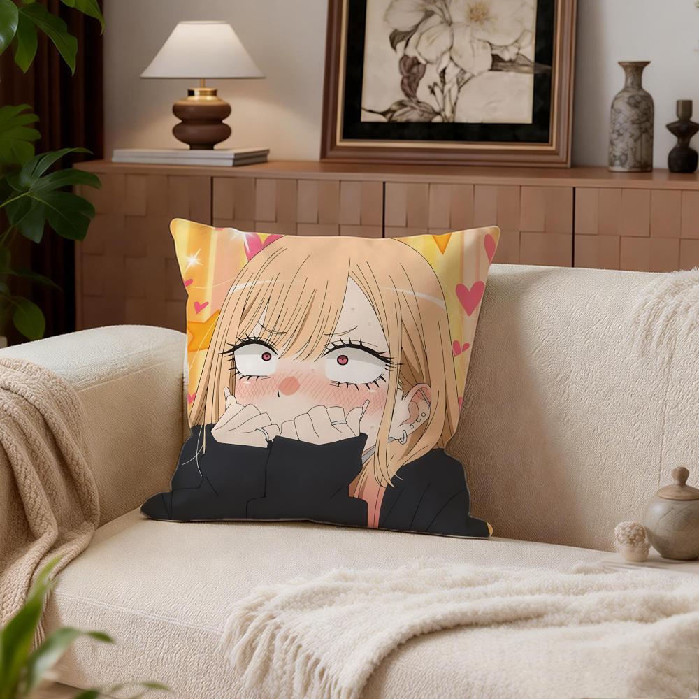 Cute Kitagawa Marin Cushion Cover Cushion Cover Set 4Pcs 50x50 45x45 40x40 Pillowcase Decorative Sofa Home Decor