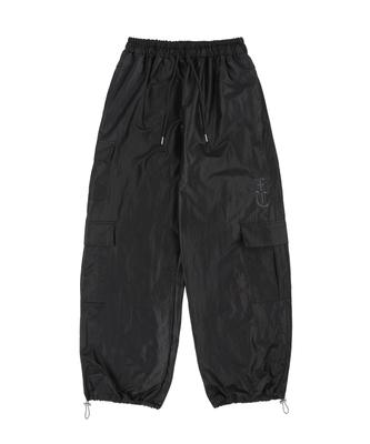 FANCY CLUB [Nf] Flat Nylon Cargo Pants (Black)_F23Qd855