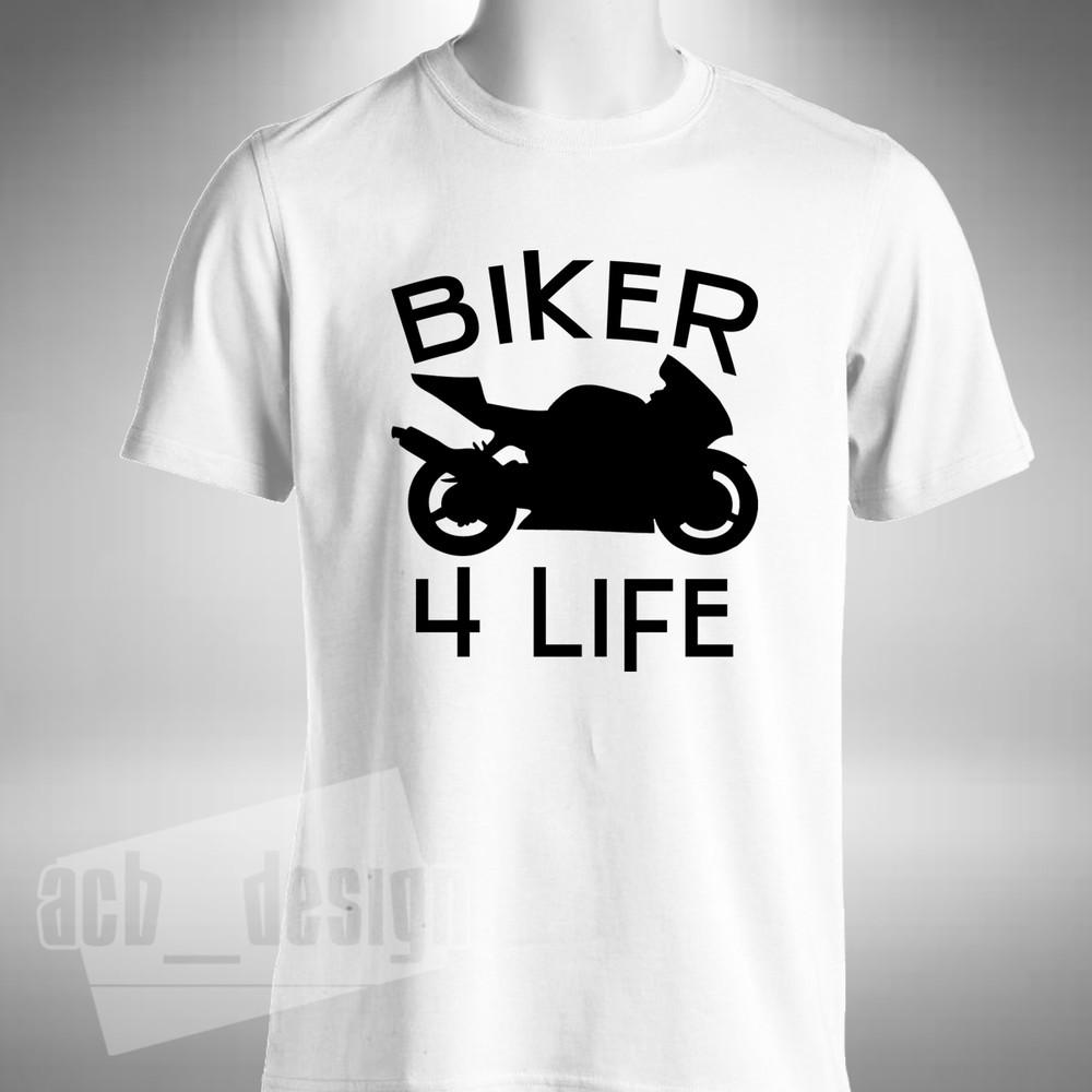 

Мужская футболка Biker 4 Life Супербайк Мотоцикл Мотоциклы Шоссейный велосипед Байкер 4XL