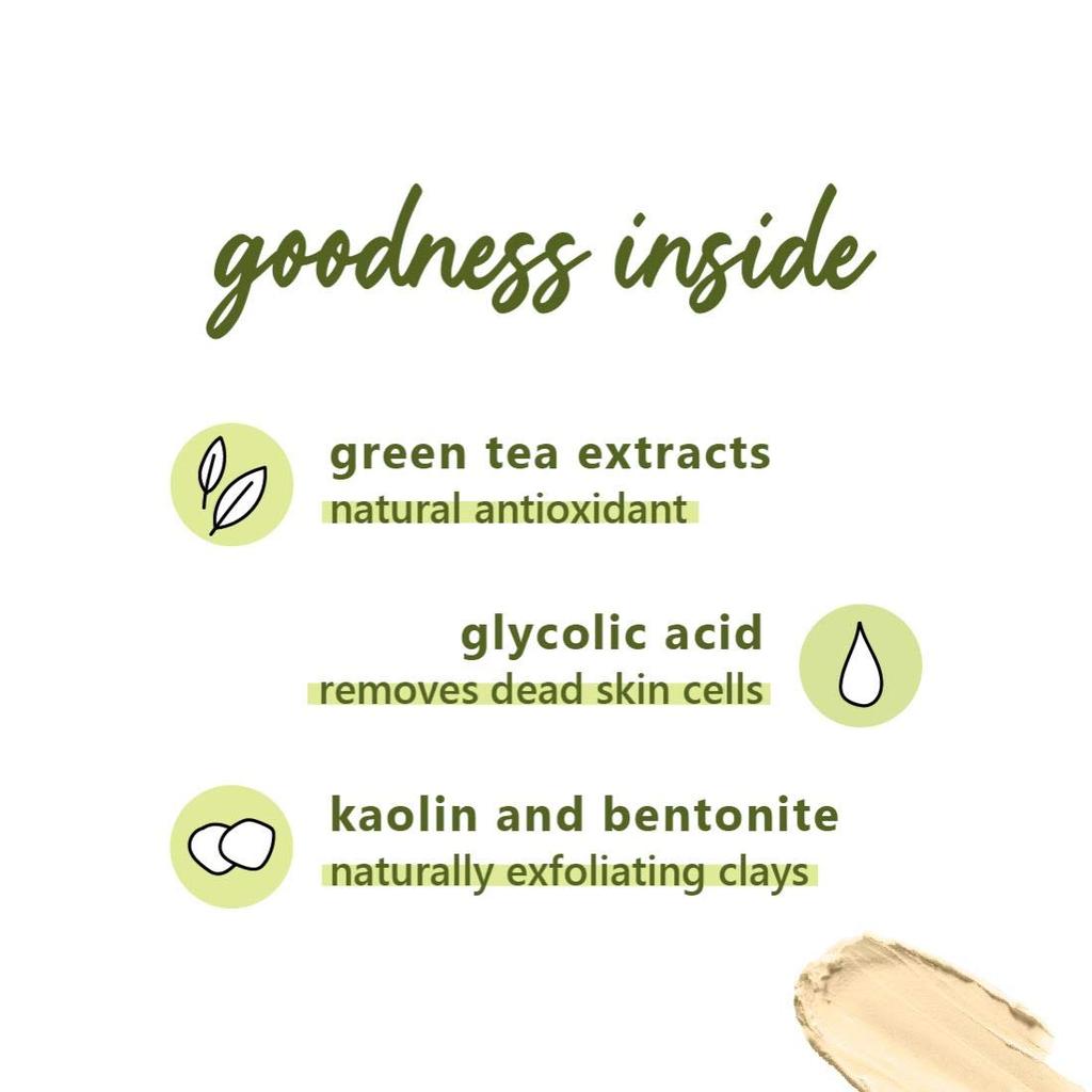 Plum Green Tea Clear Face Mask 60g Pack of 1 | Vegan Skincare for Oily & Acne-Prone Skin