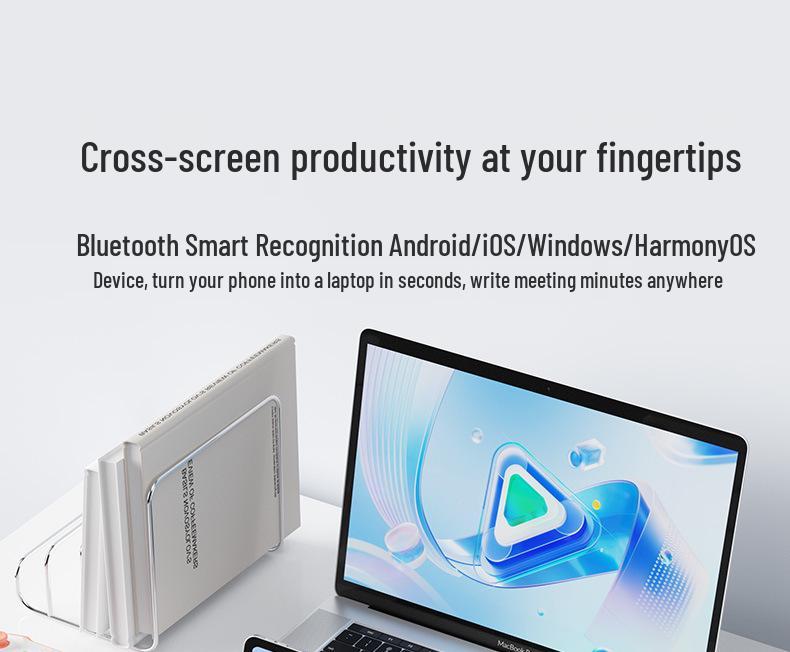 BOW Hangshi X19C Silent Touch Bluetooth Keyboard for Apple & Huawei Tablets - Ideal for Office and Girls' Use