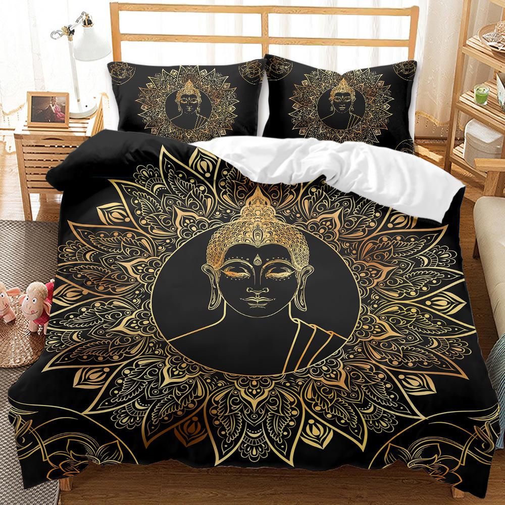 Handdraw Budha 3D Art Duvet Cover Set King Queen Double Full Twin Single Size Bed linen set