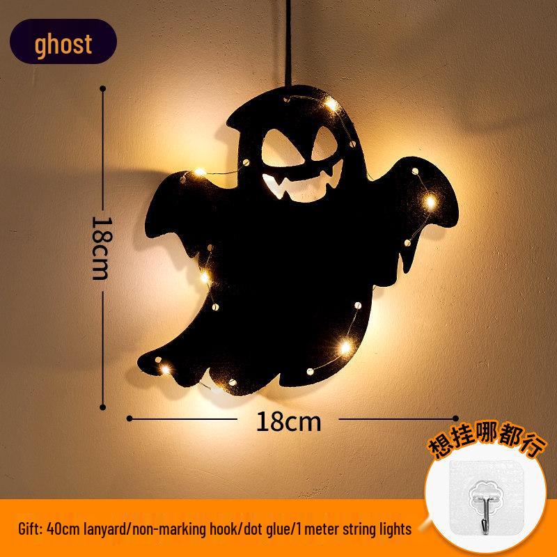 Halloween Hanging Pumpkin Lanterns with String Lights - Festive Scene Décor & Luminous Props