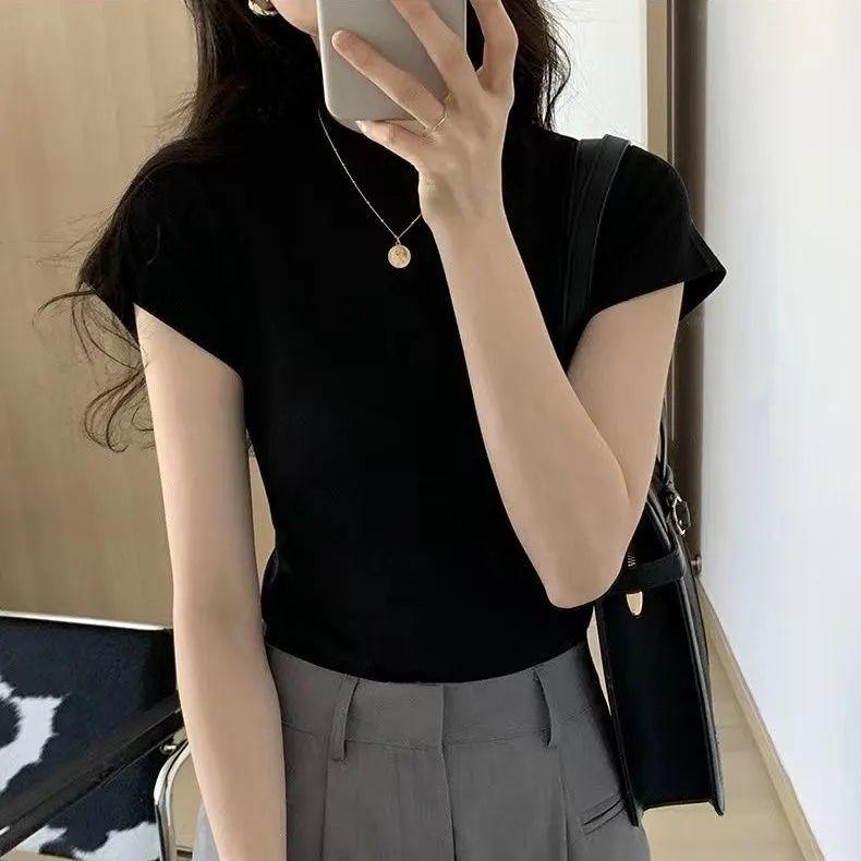 

Women s Slim Fit Cotton Short Sleeve T-Shirt - Versatile Summer Casual Wear 2XL [65-77 kg]