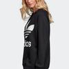 Adidas Originals American Vintage Series Big Letter Logo Fleece Round Neck Pullover Casual Sweatshirt Women Black DH3129