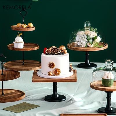 KEMORELA 1 Pieza Bandeja de Frutas Secas de Doble Capa/Tres Capas Plato de Postre para Snacks Plato de Postre de Boda Dulces Bandeja de Frutas Secas