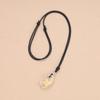 [KOAI] Crystal Gold Dragon Carving Purification Healing Amulet Magatama Necklace, Adjustable Length, Men's & Women's