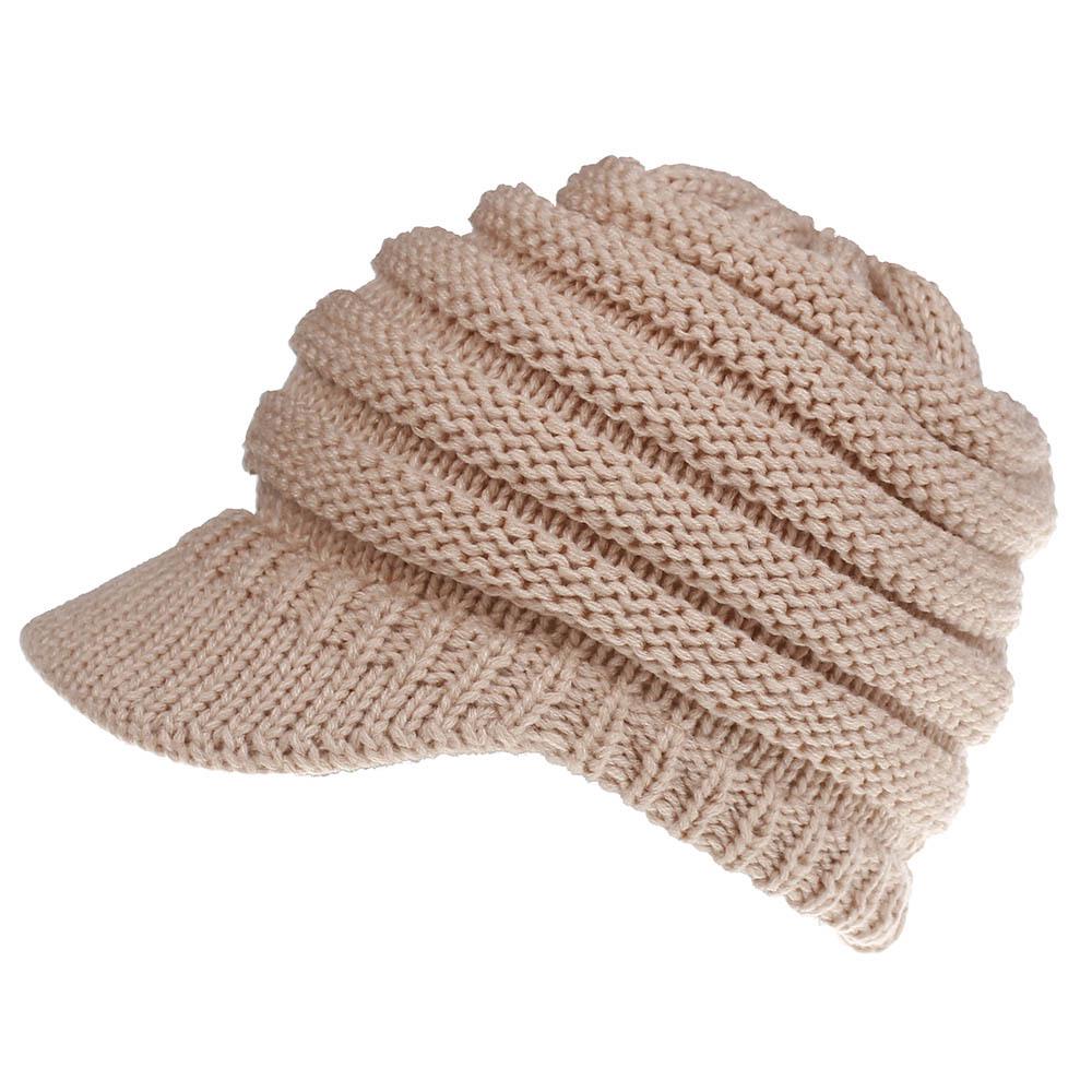 Cozy Women's Stretch Knit Hat Ponytail Beanie For Winter Warmth And Style