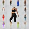 Yoga-Outfit für Damen High-Impact Sportbekleidung mit feuchtigkeitsableitendem und atmungsaktivem Stoff für Fitness und Laufen