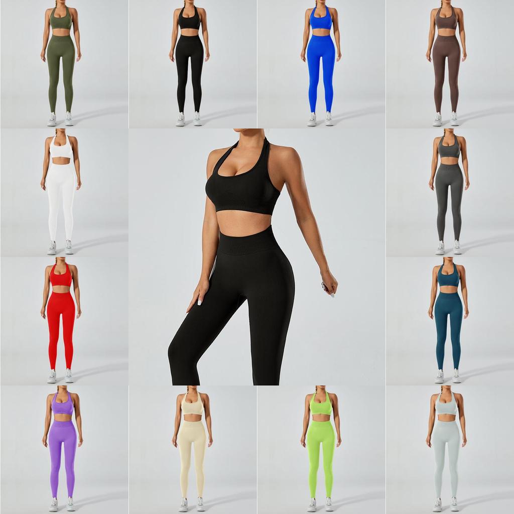 Yoga-Outfit für Damen High-Impact Sportbekleidung mit feuchtigkeitsableitendem und atmungsaktivem Stoff für Fitness und Laufen