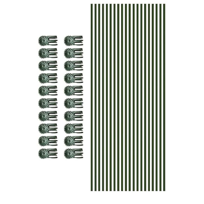 Grüner Biegsamer Pflanzenstab für Gartenblumen Gemüse Verstellbare Stützstange Hochfester Kunststoff Einfache Installation