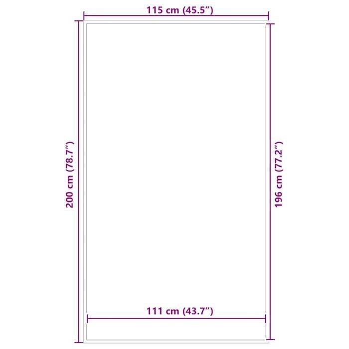 VidaXL Paillasson anthracite 115x200 cm 4105619