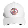 Psychedelisches Friedenssymbol Baseballkappe Kappe Individuelle Kappe modisch schwarz Damen Unisex
