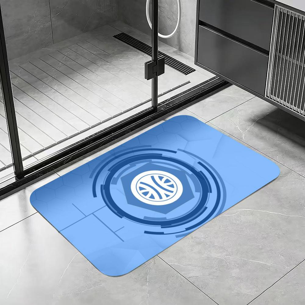 Anime B-Bakugan Floor Mat Diatomite Bath Mat, Quick Dry Absorbent Non-Slip Door Mat