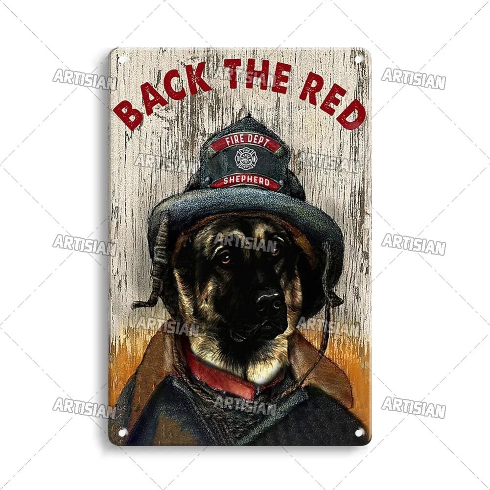 Artisan Brandweerman Blik Poster - Brandweerman Metalen Decoratief Bord, Perfect voor Bar/Pub/Garage/Man Cave Decor