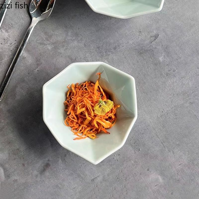 Irregular Ceramic Origami Bowl Seasoning Bowl Dessert Bowl Snack Bowls Appetizer Bowls Molecular Cuisine Specialty Tableware