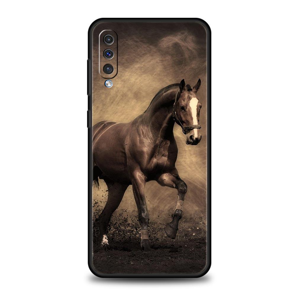 Running Horse Animal Phone Case For Samsung A54 A52 A24 A14 A50 A72 A70 A30 A40 A20S A20E A02S A12 A22 A34 A42 A32 5G A04s Cover