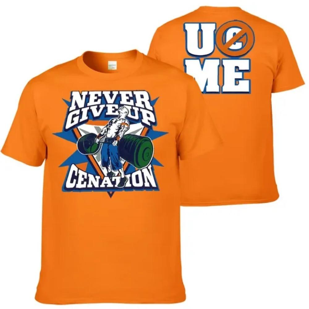 John Cena Wrestling Herren T-Shirt Sommer Outdoor Sport Fitness Unisex Tops Lässiges Rundhals Kurzarm T-Shirt Lässige Herrenkleidung
