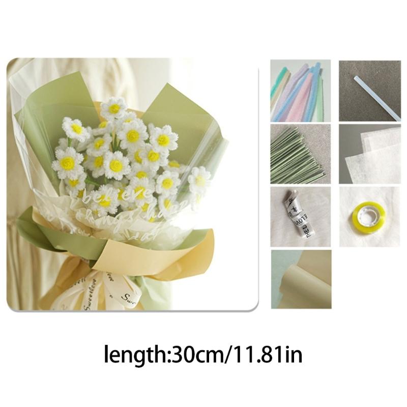 Bouquet Pipe Cleaners for Crafts Pipe Cleaner Flowers Set Pipecleaners Craft Kits Pipe Cleaners Flower Making Kits