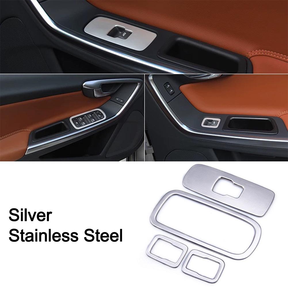 Stainless Steel Window Switch Panel Cover Sticker For Volvo XC60 S60 2009-2019 Car Interior Decoration Accessories