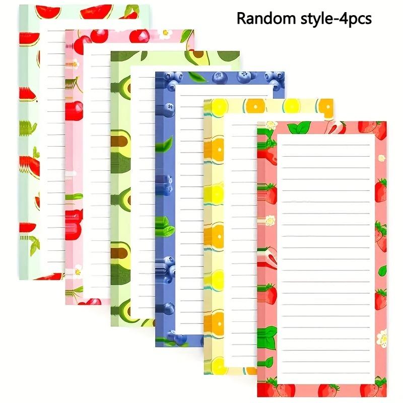 

4 шт. Магнитных записных книжек для холодильника с магнитной основой по всей поверхности - Записные книжки для холодильника(50 листов/блок),Подходит для,Офис,Организация кладовой