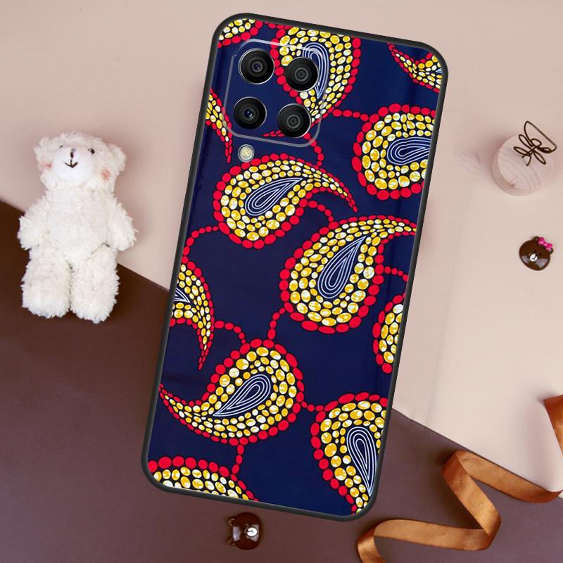 African Style Fabric Print Case For Samsung Galaxy M11 M31 M21 M53 M13 M32 M52 M15 M35 M55 M14 M34 M54 M06 M16 M36 M56