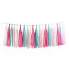 15-Piece Paper Tassel and PET Ribbon Set for Birthday Party Decorations