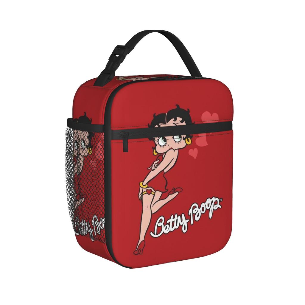B-Betty Boops Insulated Lunch Bags Large Meal Container Thermal Bag Tote Lunch Box Work Picnic Food Handbags