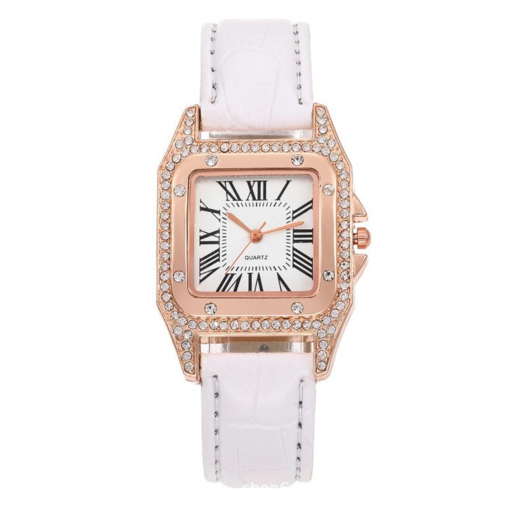 

New PU Leather Women Watch Black White Pink Red Simple Style Quartz Watch Leather Belt Watches Gift білий